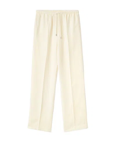 Totême Straight-leg Drawstring Trousers In White