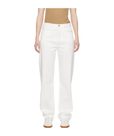Totême Straight-leg Organic Cotton Jeans In White