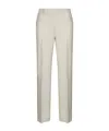 Totême Beige Straight-leg Trousers In White