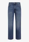Totême Toteme Twisted Seam Denim Jeans In Blue