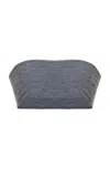 Totême Strapless Bandeau Bikini Top In Grey