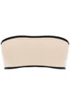 Totême Strapless Bikini Top With Contrasting Edges In Beige