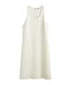 Totême Womens Scoop-neck Woven Maxi Dress Macadamia In White