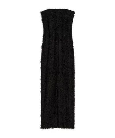 Totême Strapless Embroidered Dress In Black