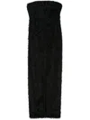 Totême Strapless Fil Coupé Dress Black In Schwarz