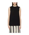 Totême Black Crewneck Tank Top In Black