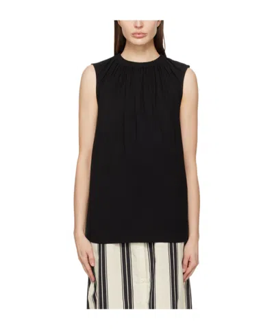 Totême Black Crewneck Tank Top In 001 Black