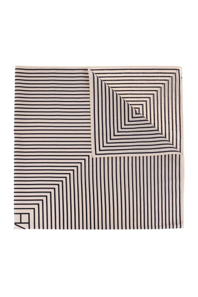 Totême Stripe-printed Square-shaped Scarf In Neutro