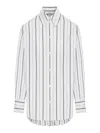 Totême Toteme Oversize Stripe Organic Cotton Poplin Button-up Shirt In White
