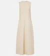 Totême Long Flowing Silhouette Maxi Length Dress In White