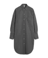 Totême Striped Organic Cotton-poplin Midi Shirt Dress In Gray