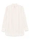 Totême Toteme Striped Cotton Shirt In Neutrals