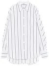 Totême Toteme Oversize Stripe Organic Cotton Poplin Button-up Shirt In White