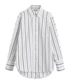 Totême Toteme Oversize Stripe Organic Cotton Poplin Button-up Shirt In White
