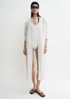 Totême Striped Summer Tunic White/oyster