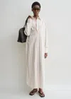 Totême Striped Tunic Dress Ecru/blossom In Ecru,blossom