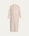 Totême Striped Tunic Dress In Lightpastel Red