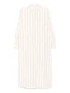 Totême Striped Tunic Dress In Neutrals