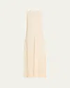 Totême Striped Woven Sleeveless Maxi Dress In Natural