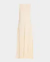 Totême Striped Woven Sleeveless Maxi Dress In Natural