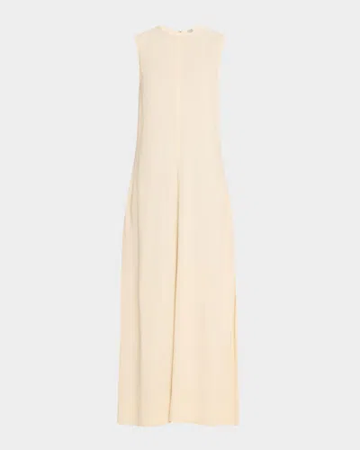 TOTÊME STRIPED WOVEN SLEEVELESS MAXI DRESS
