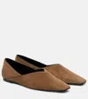 Totême Suede Everyday Ballet Flats In Brown