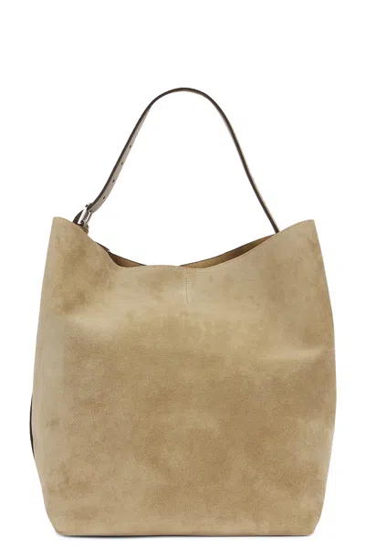 Totême Suede Belted Tote Bag In Desert