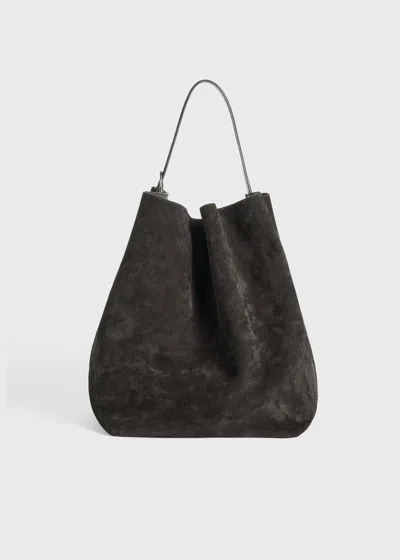 Totême Suede Belted Tote Pepper
