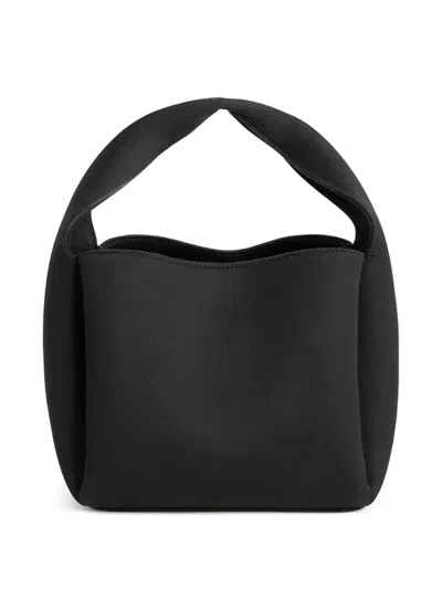 Totême Hook Closure Cube Bucket Bag In Black