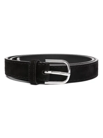 Totême Suede Buckle Belt In Brown