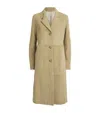 Totême Womens Desert Notch-lapels Two-slip-pockets Suede Coat In Beige