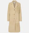 Totême Womens Desert Notch-lapels Two-slip-pockets Suede Coat In Desert