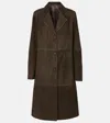Totême Suede Coat In Pepper