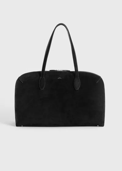 Totême Zipped Top Handle Tote Bag In Black