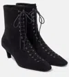 Totême Toteme Suede Lace Up Boots Black In Schwarz