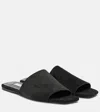Totême Black Velour-leather Bandeau Sandals