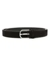 Totême Adjustable Slim Suede Belt With Silver-tone Hardware In Brown