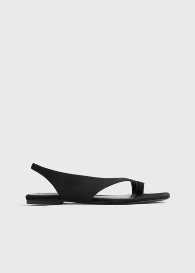 TOTÊME SUEDE THONG SANDALS BLACK