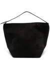 Totême Gray Belted Tote In Black