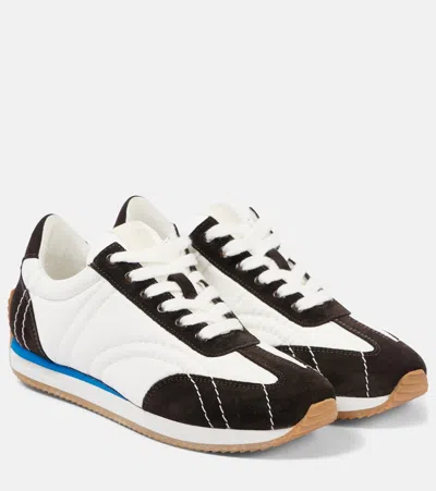 TOTÊME SUEDE-TRIMMED SNEAKERS
