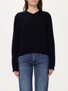 Totême Navy Classic V-neck Sweater In ブルー