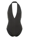 Totême Toteme Halterneck Swimsuit Clothing In Grey