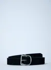 Totême Toteme Women Swirl Suede Belt In Black
