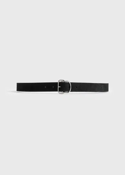 Totême Swirl Suede Belt Black