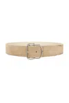 Totême Swirl Suede Belt In Desert