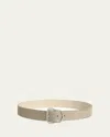 Totême Swirl Suede Belt In Desert