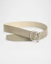 Totême Swirl Suede Belt In Desert