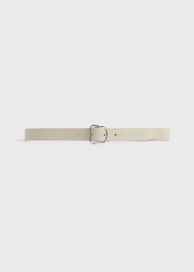 Totême Swirl Suede Belt Pearl