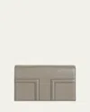Totême T-flap Bag In Smooth Leather In Taupe