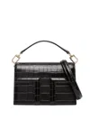 Totême T-flap Crocodile-embossed Mini Bag In Brown